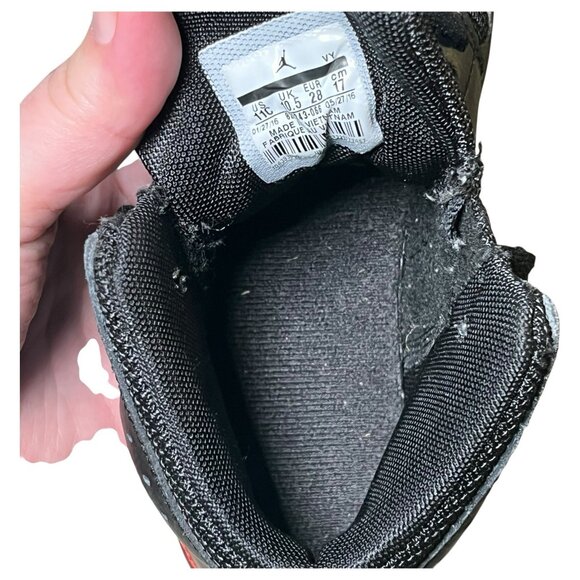 Nike Air Jordan 1 Flight 4 Kids 11C Black Red Basketball Shoes 828243-066 - Picture 12 of 14